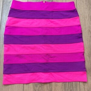 Lilly Pulitzer Cheyenn Pencil Skirt Pink Purple Striped Mini